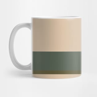 A gentle transfusion of Camo Green, Beige, Artichoke, Greyish Teal and Gunmetal stripes. Mug